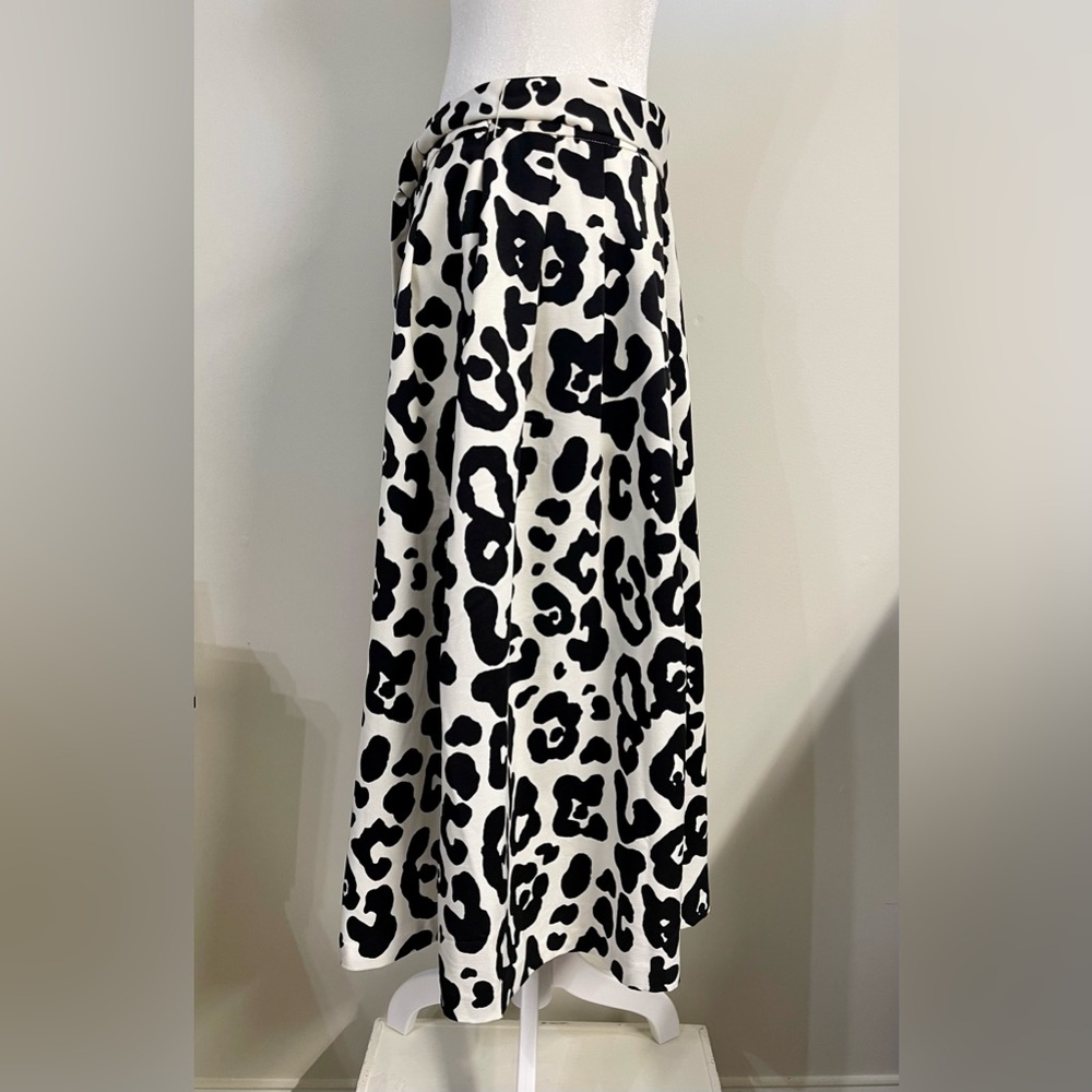 Talbots Black and White Pleated Midi Skirt - Picture 11 of 12